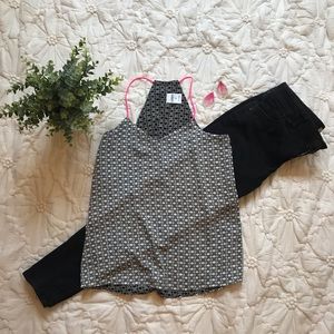 Express Reversible Black and White Barcelona Tank